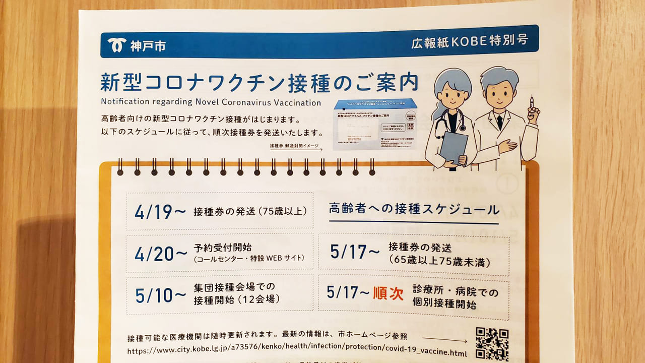 神戸市新型コロナワクチン接種の予約受付が始まりますの画像