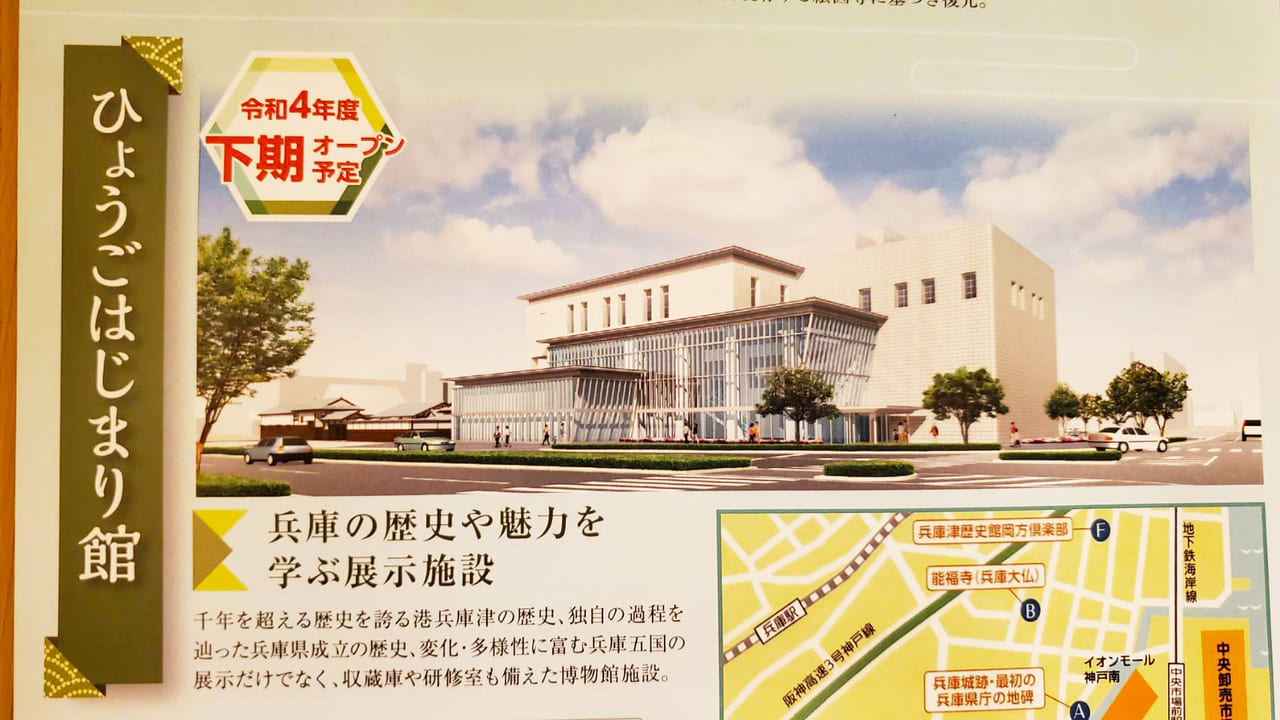 2021年秋頃オープン予定の県立兵庫津ミュージアム案内画像